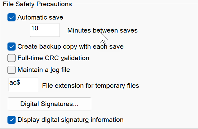 File Safety Precautions